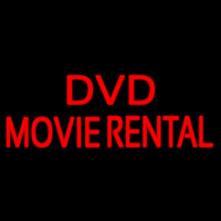 Red Dvd Movie Rental Block Neon Skilt