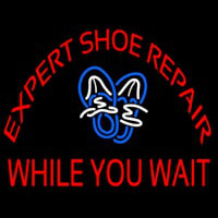 Red E pert Shoe Repair Neon Skilt