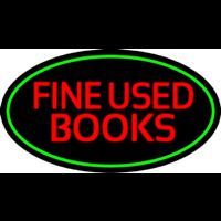 Red Fine Used Books Neon Skilt