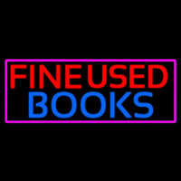 Red Fine Used Books Neon Skilt