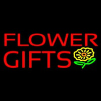 Red Flower Gifts In Block Neon Skilt