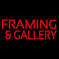 Red Framing And Gallery Neon Skilt