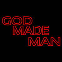 Red God Made Man Neon Skilt