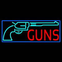 Red Guns Turquoise Logo Neon Skilt