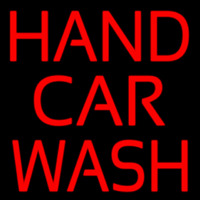 Red Hand Car Wash Neon Skilt