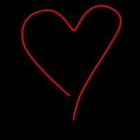 Red Heart Logo Neon Skilt