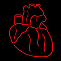 Red Heart Neon Skilt