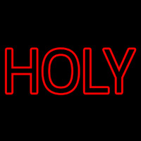 Red Holy Neon Skilt