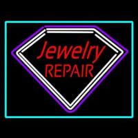 Red Jewelry Repair Turquoise Border Neon Skilt