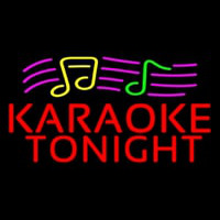 Red Karaoke Night Block Neon Skilt