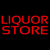 Red Liquor Store Neon Skilt