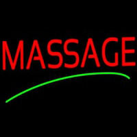 Red Massage Green Line Neon Skilt