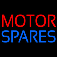 Red Motor Blue Spares 1 Neon Skilt