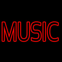 Red Music Block 2 Neon Skilt