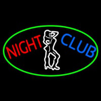 Red Night Club Girls Neon Skilt