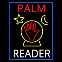 Red Palm White Reader With Crystal Neon Skilt