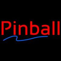 Red Pinball Blue Line Neon Skilt