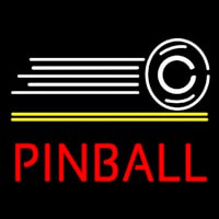 Red Pinball With Logo Neon Skilt