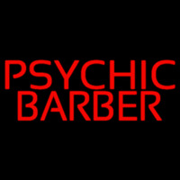 Red Psychic Barber Neon Skilt