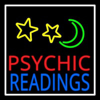 Red Psychic Blue Readings White Border Neon Skilt