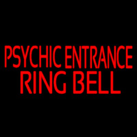 Red Psychic Entrance Ring Bell Neon Skilt