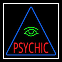 Red Psychic Green Eye Neon Skilt