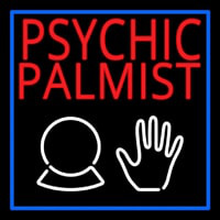 Red Psychic Palmist Neon Skilt