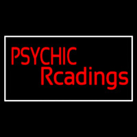 Red Psychic Readings And Blue Border Neon Skilt