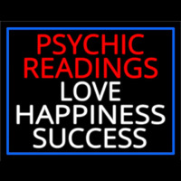 Red Psychic Readings And Love Happiness With Border Success Neon Skilt