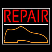 Red Repair Shoe Neon Skilt