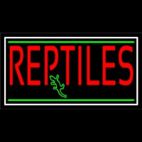 Red Reptiles Block 1 Neon Skilt