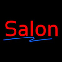 Red Salon Blue Line Neon Skilt