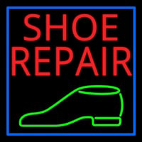 Red Shoe Repair Green Shoe Neon Skilt