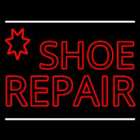 Red Shoe Repair Neon Skilt