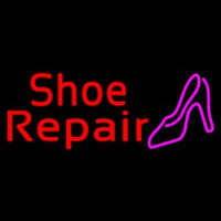 Red Shoe Repair Sandal Neon Skilt