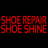 Red Shoe Repair Shoe Shine Neon Skilt