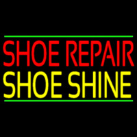 Red Shoe Repair Yellow Shoe Shine Neon Skilt