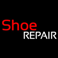 Red Shoe White Repair Neon Skilt