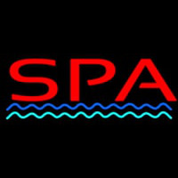 Red Spa Blue Waves Neon Skilt