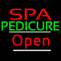 Red Spa Pedicure Slant Red Open Neon Skilt