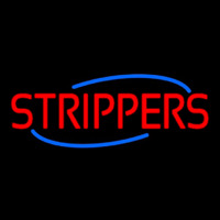 Red Strippers Neon Skilt