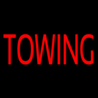 Red Towing Neon Skilt