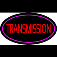 Red Transmission Purple Oval Neon Skilt