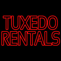 Red Tu edo Rentals Neon Skilt