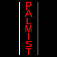 Red Vertical Palmist Neon Skilt