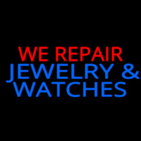 Red We Repair Blue Jewelry And Watches Neon Skilt