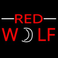 Red Wolf Beer Sign Neon Skilt