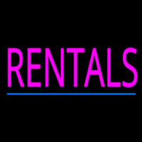 Rentals Blue Line Neon Skilt