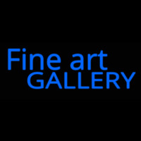 Script Letters Fine Art Gallery Neon Skilt