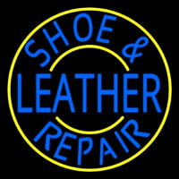 Shoe And Leather Repair Neon Skilt